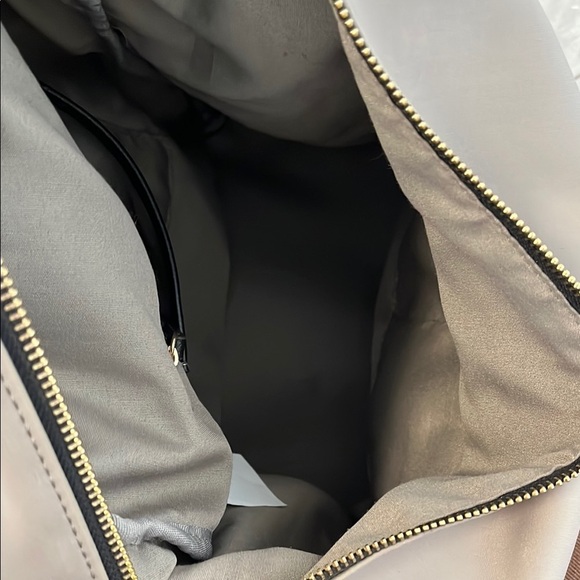 ALDO Taupe Gold Hardware Satiny Backpack - Picture 10 of 13